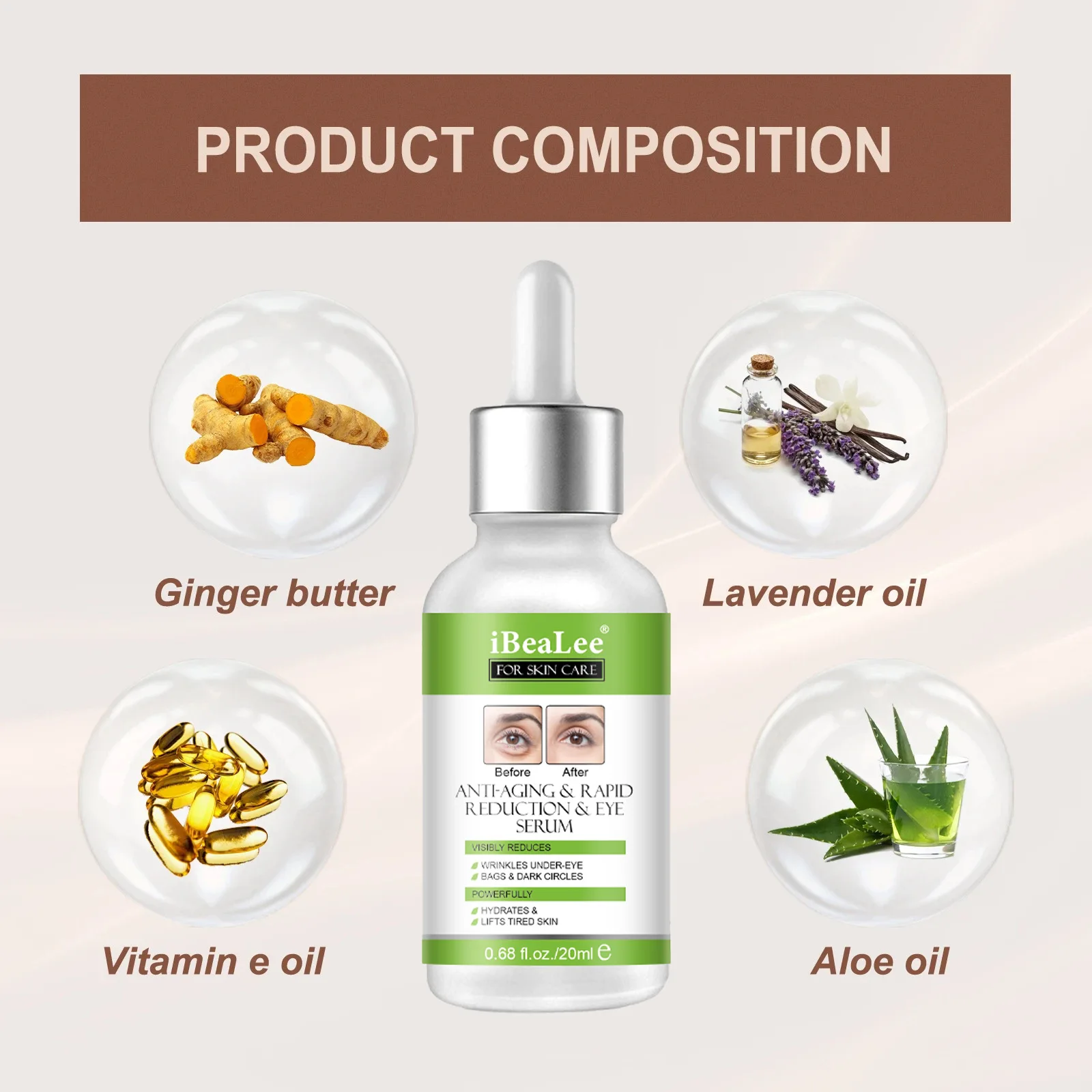 Suero para ojos antiarrugas, bolsas para ojos, eliminación de ojeras, esencia reafirmante, desvanecimiento, líneas finas, hidratante antienvejecimiento B_voghion.com