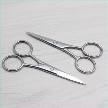 Stainless Steel Professional Grooming Scissors for Facial Hair Small Pets- Ideal Beard & Mustache Shears Swivel shears Hair cut