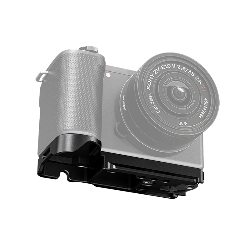 ZV-E10 II L-förmige Halterung Holzgriff mit 1/4" 3/8" Schraubenloch Schnellverschluss-Grundplatte für Sony ZV-E10II DSLR-Kamera – Detail 6