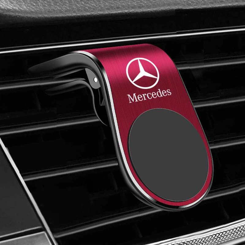 메르세데스 벤츠 W205 W204 W203 W212 W211 AMG 스마트 GLC CLA GLK 인테리어 몰딩용 금속 자석식 차량용 핸드폰 거치대 CXZJ-BENZ