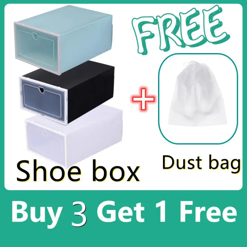 

Home stackable storage box, plastic drawer organizer transparent shoe box storage box cabinet shoe collection box cabinet