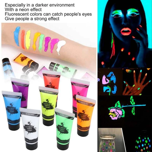 UV Body Paint 8 Color Body Paint For Skin Body Face Paint Makeup Palette  Glowing Effects Face Painting Palette For Art Theater - AliExpress