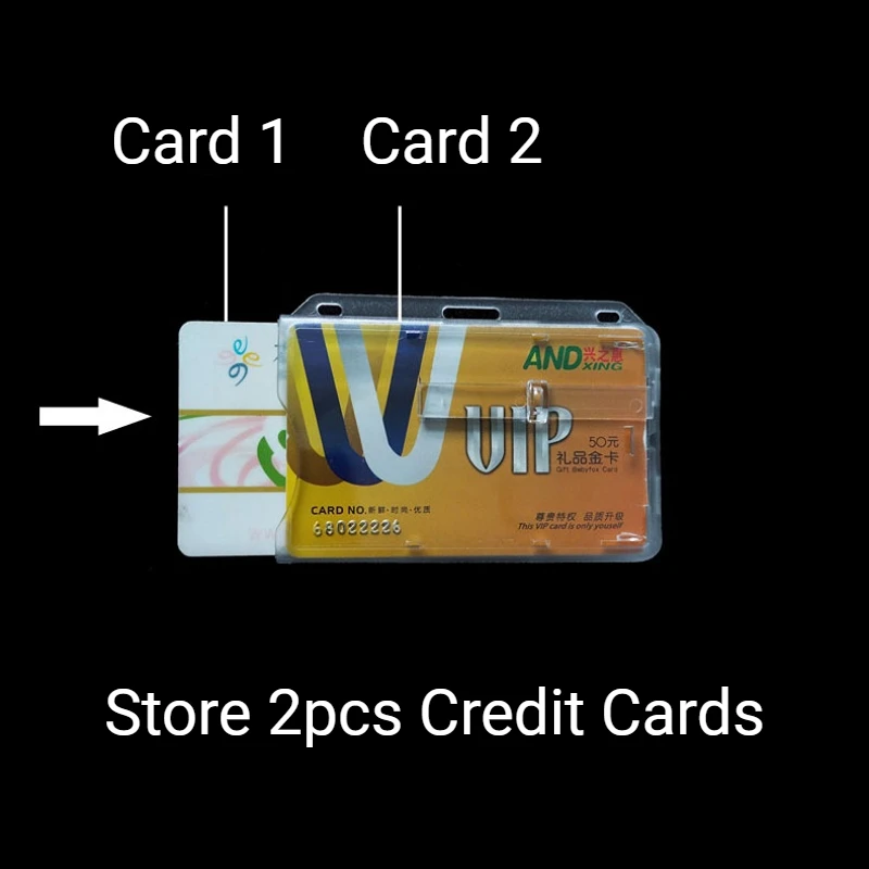 ID Tag Card Holder Double Sided Slot For PC Working Permit Employee Pass Work Card card holder id card case id card holder