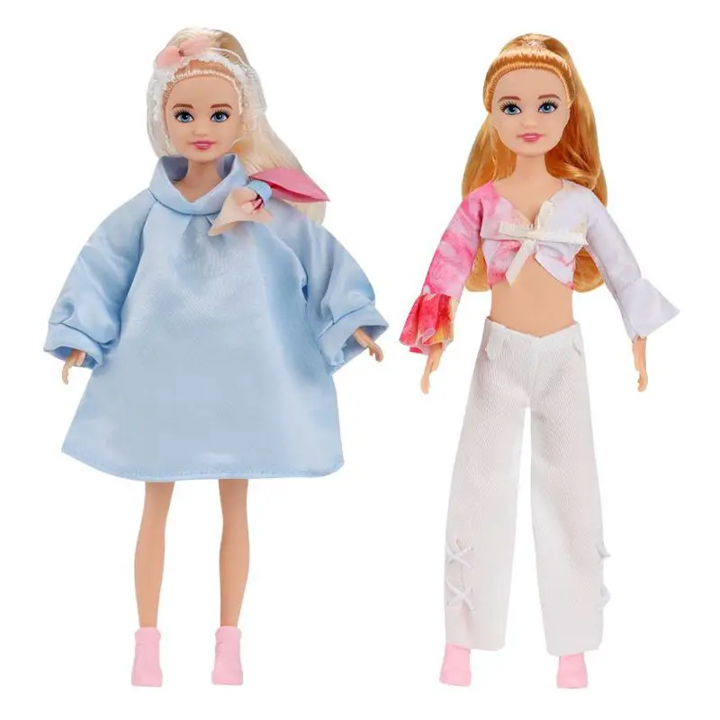 Kawaii Little Girls Fashion Dolls - 7 Inch Female Figures for DIY Playhouse Fun and Gifts