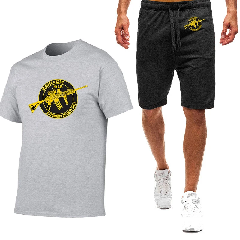 Mens Summer Graphic Tshirt and Pants Set