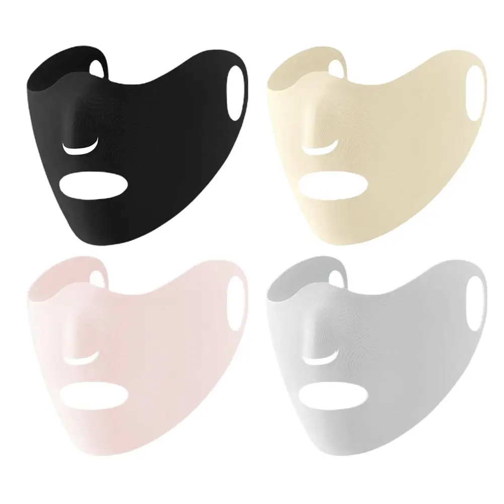Sunscreen Face Mask Ice Silk Double-layer Sun Protection Anti UV Cooling Breathable Outdoor Golf Cycling Fishing Facial Mask full face mask
