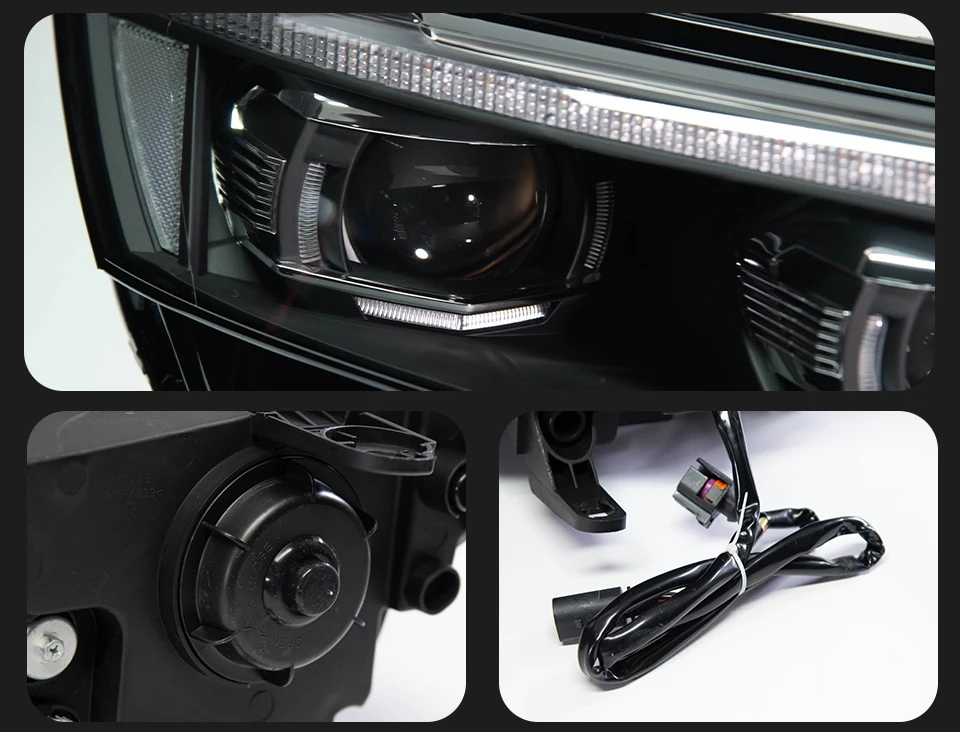 AKD Head Lamp for VW T-ROC LED Headlight 2018-2021 Headlights T ROC TROC DRL Turn Signal High Beam Angel Eye Projector Len