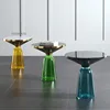 Nordic Light Luxury Glass Coffee Table Designer Model Room Sofa Side Table Combination Modern Simple Living Room Round Table 1