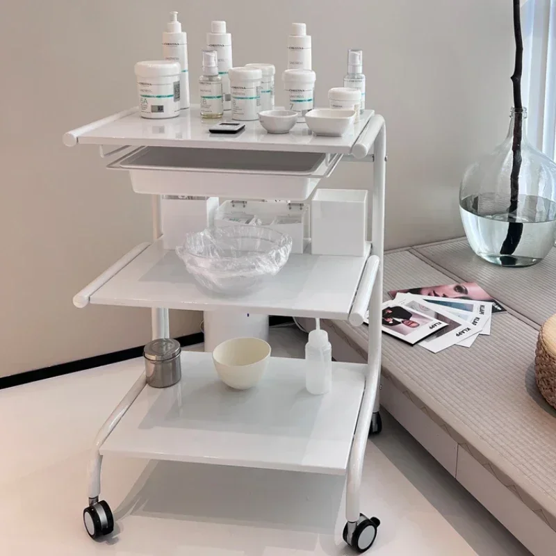 Tattoo Tool Salon Trolley Utility Cleaning Storage Rolling Salon Trolley Medical Luxury Carrito Auxiliar Furniture BL50ST