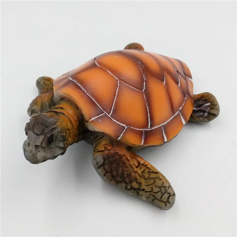 Aquarium Ornament Polyresin Turtle Tortoise Artificial Decoration Supply 1pcs