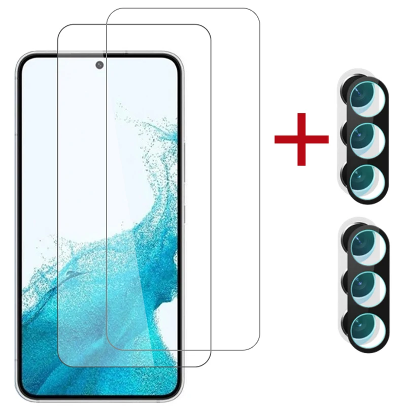 4in1 Tempered Glass Protective for Samsung Galaxy S23 S23+ Plus 5G Screen  Camera Lens Protection Cover Film for Galaxy S23 Plus - AliExpress