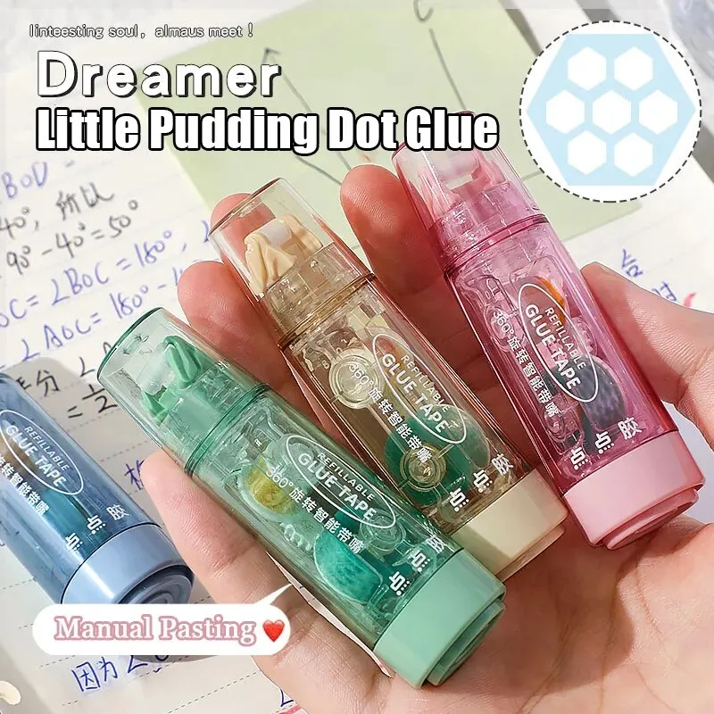 Correction Glue Cute Little Fatty Ding Dot High Viscosity Transparent Student's Hand Account Mistake Question Interchangeable Core