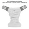 Cloth Adult Diaper Good Absorption Breathability Waterproof Breathable Reusable Adjustable Adult Nappy for Elderly 2
