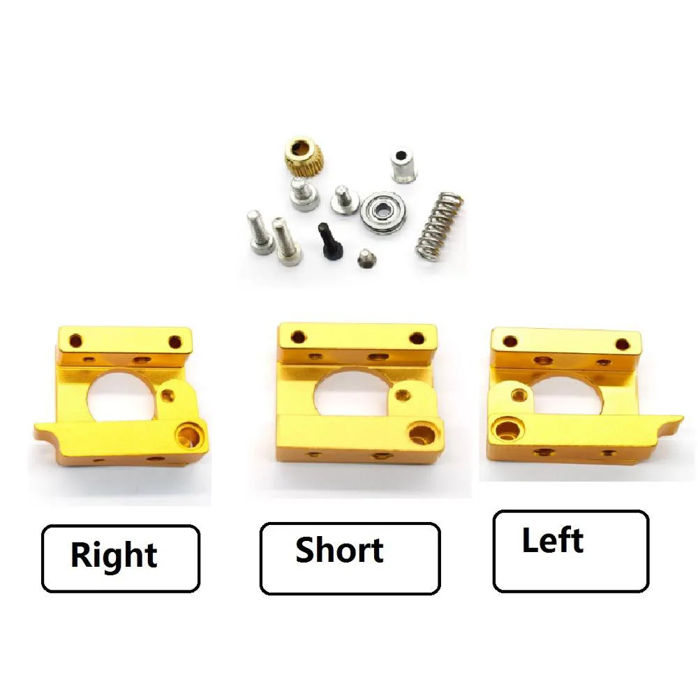 

MK8 Extruder Aluminum Block Single Kit 1.75mm Filament Extrusion Right Left Short Hand Part DIY Kit 3D Printer Parts