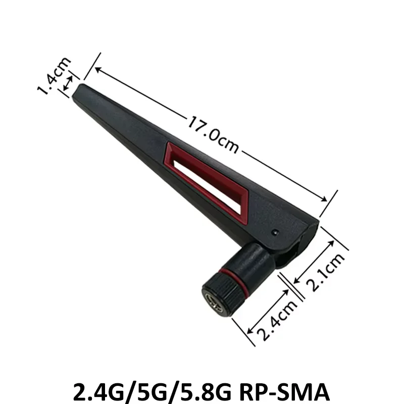 고출력 10dBi WiFi 안테나 RP SMA 남성형 듀얼 밴드 2.4GHz 5GHz 5.8GHz 라우터용 WLAN 신호 증폭기 초장거리