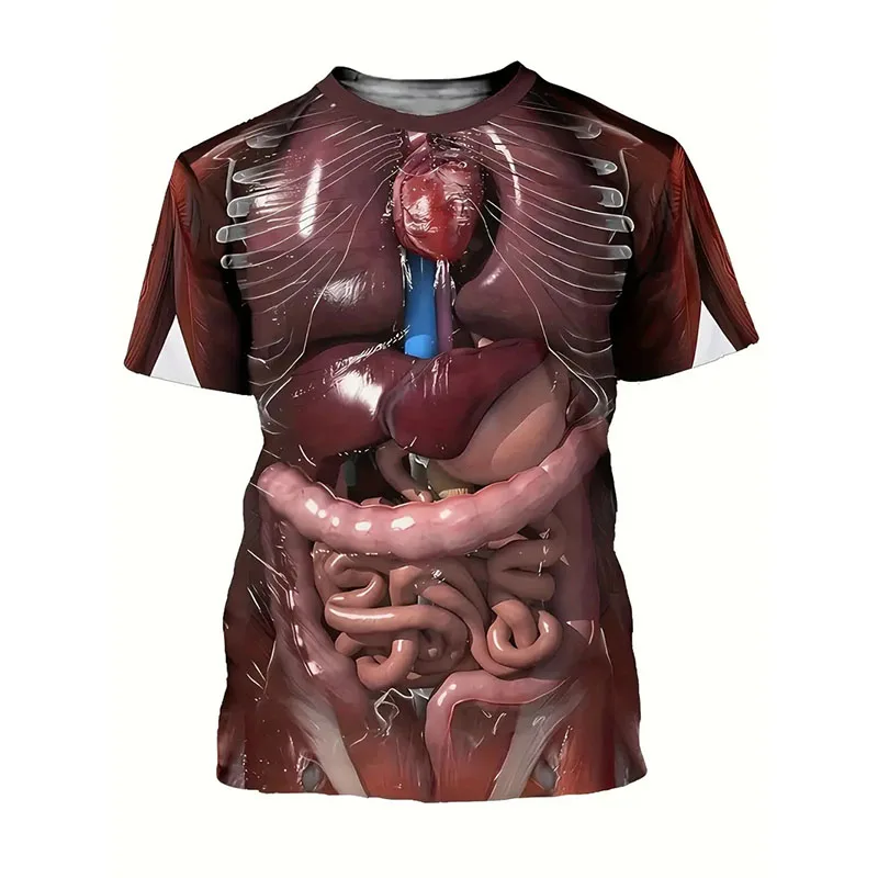Linnhoy, maglietta a maniche corte, unisex, con stampa 3D - multicolore - S