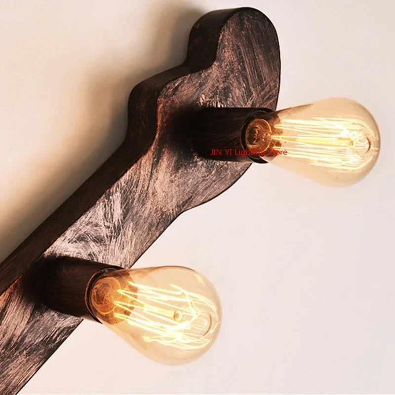 Vintage Guitar Wall Lamp for Nightstand Music Theme Bar Aisle Corridor Toilet Decorative Lights Including Light Bulbs ST64 Bulbs