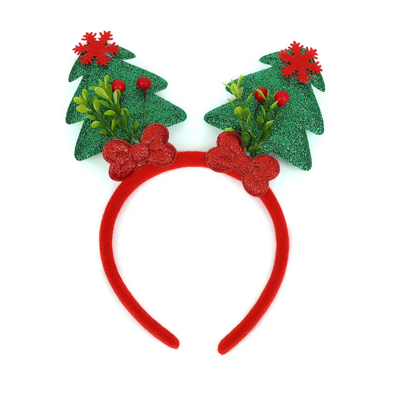Christmas Headband Antler Xmas Tree Elk Snowman Hair Clip Xmas Dress Up Props Noel Navidad Natal Merry Christmas Headbands