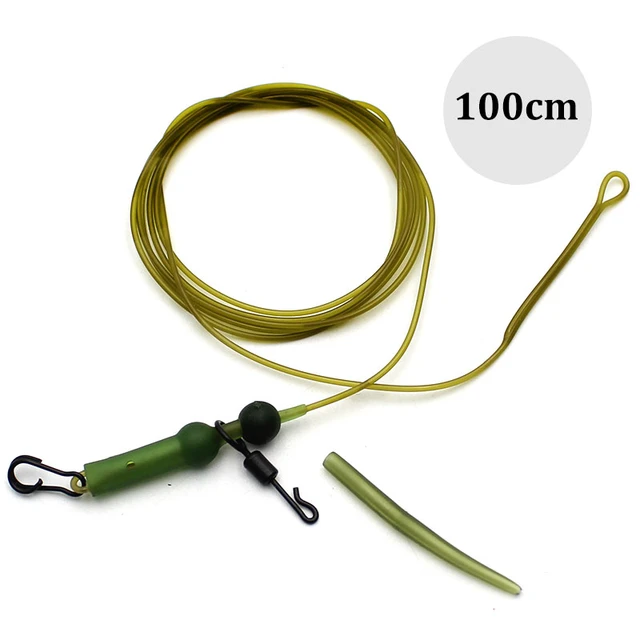 Carp fishing Line Leader Fluorocarbon wire leader fly fishing leading line  with lead clip Quick Change