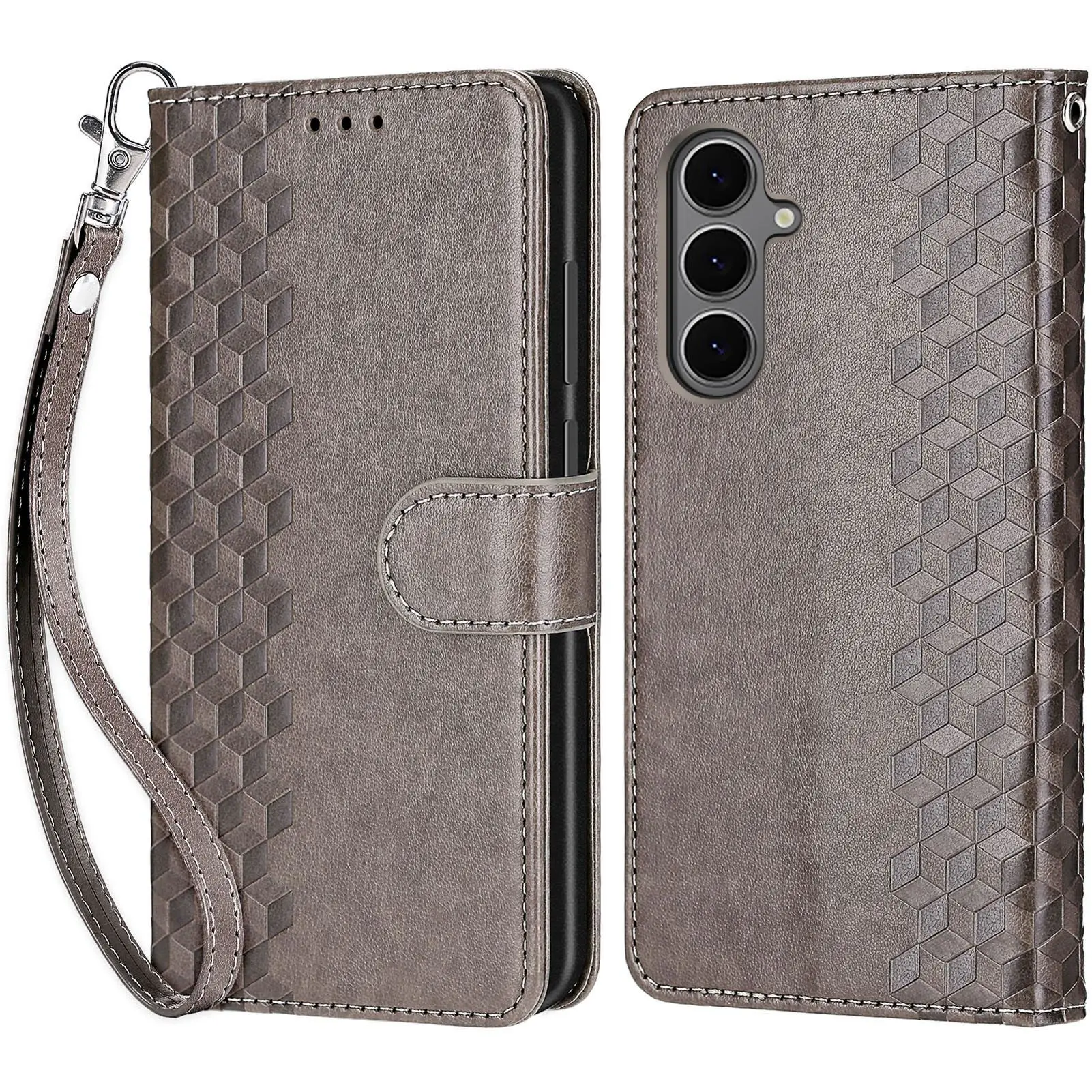 Luxury Leather Flip Wallet Case - Shockproof Design with Pattern Etui