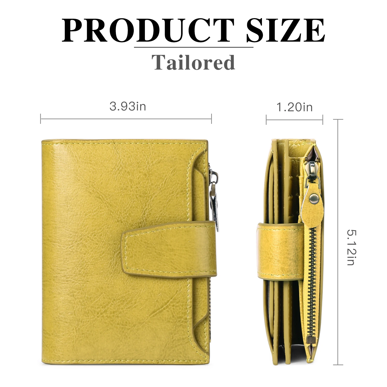SENDEFN Casual Women Genuine Leather Wallet RFID Blocking Short Multi Function Large Capacity Zipper Coin Purse Money Clip 5191