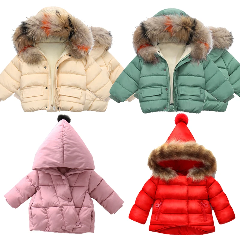 Hooded Children Outerwear Winter Warm Baby Girl Boy Down Jacket Solid Thicken Girl Boy Cotton Jacket Casual Coats Infant Clothes baby jacket,baby coat,children jacket