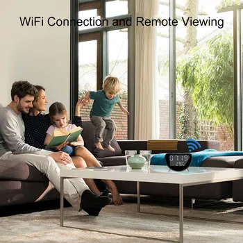 4K HD WiFi Mini Camera Clock | Wireless Charging, Remote View, Motion Detection, App, Recording for Home Security & Surveillance 5