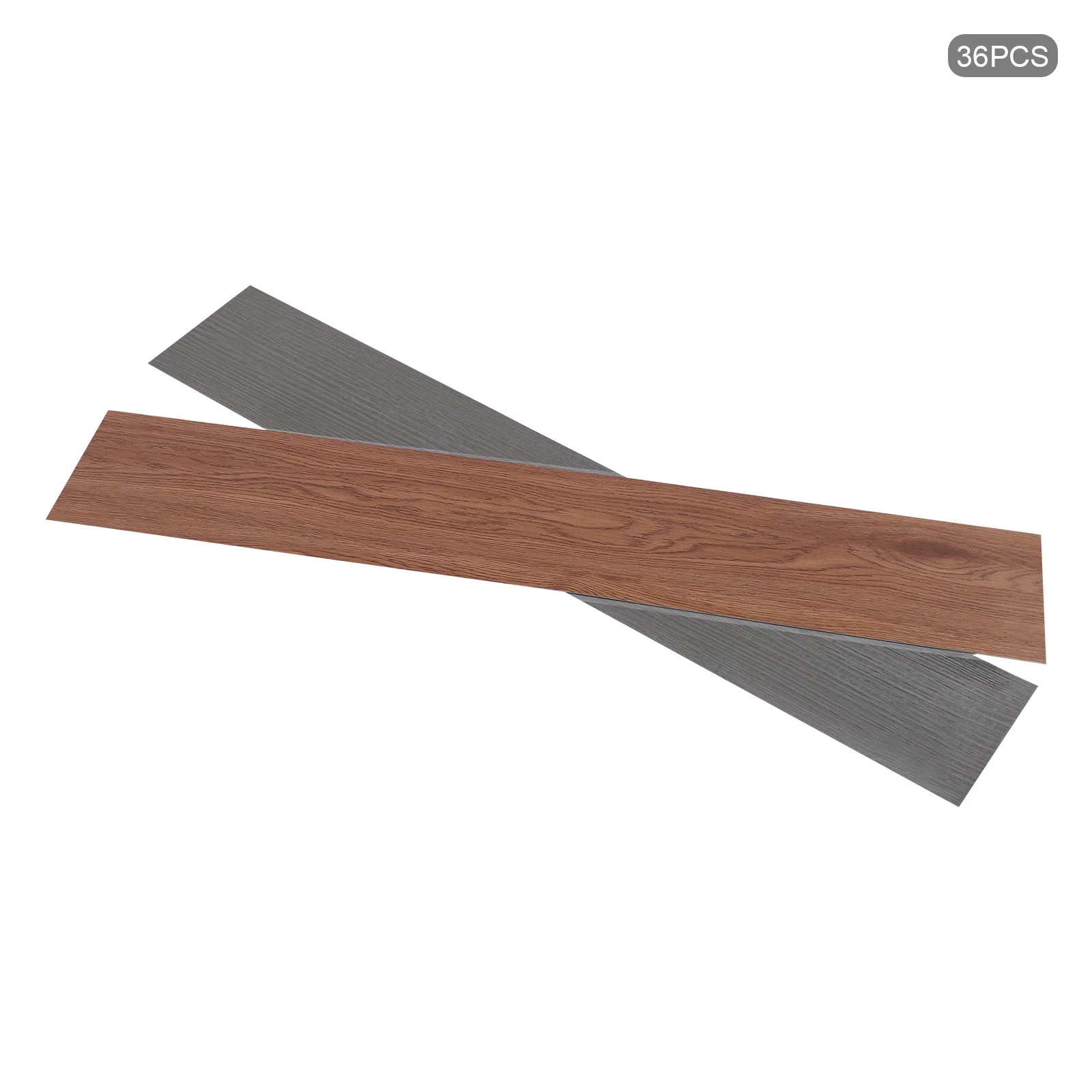 36 Stück 36 x 6 Zoll selbstklebende Bodenwandaufkleber mit Holzmaserung | Wasserdichte PVC-Tapete für Wohnzimmer, Toilette, Küche, Boden – Detail 8