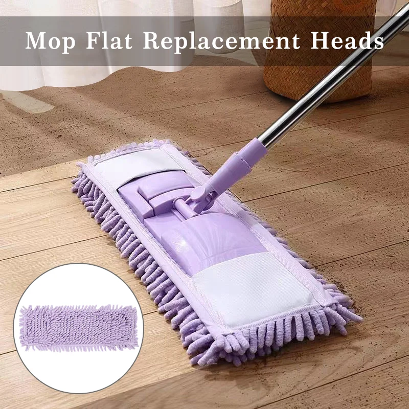 40X10cm Rectangle Home Cleaning Pad Chenille Household Dust Mop Head Replacement Easy Replace Dust Mops