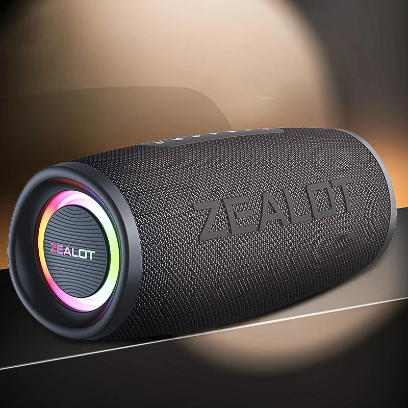 ZEALOT S56 40W ポータブルBluetoothスピーカー、重低音 ZEALOT-S56 40 ワットポータブルスピーカー低音サブウーファー
