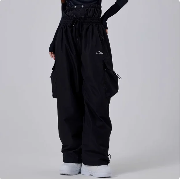 2025 Men Women Baggy Ski Pants Waterproof 15000 Windproof Loose Snowboarding Pants  Snowpants Outdoor Hip-hop Ski Cargo Pants 5
