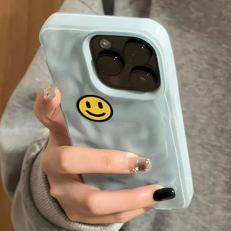 Yellow Smiling Face Design Phone Case - Soft Protective Cover
