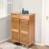 Retro 5 Tier Shoe Rack Classic Passageway Storage Cabinet with Drawer for Home Living Room Bedroom Chic Shore Hanger Tools 6