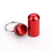 100Pcs Aluminum Alloy Pill Box Case Waterproof Tablet Storage Box Bottle Case Holder Mini Medicine Container With Keychain 5