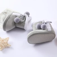Winter Baby Snow Boots Newborn Soft Sole Non-slip Booties Toddler Keep Warm Plus Velvet Walking Shoes Thermal Light First Walker 2