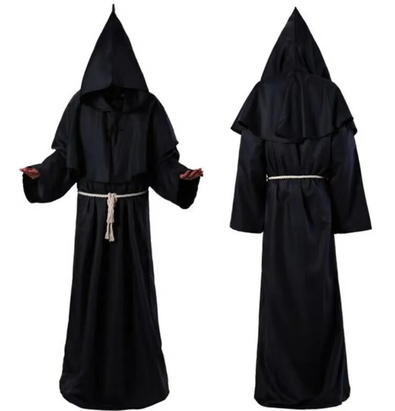 Tanio 2022 Halloween Cosplay średniowieczny przylądek mnich kostium kreator Friar