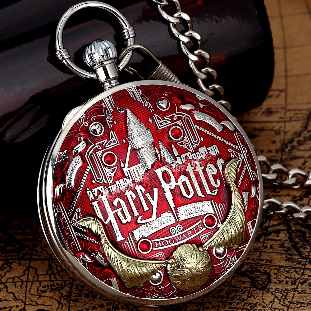Harrie Potter Deathly Hallows Crafts Melodic Music Pocket Watch Hermione Vintage Clock Collana Al Quarzo Accessorio Per Ciondolo Regali