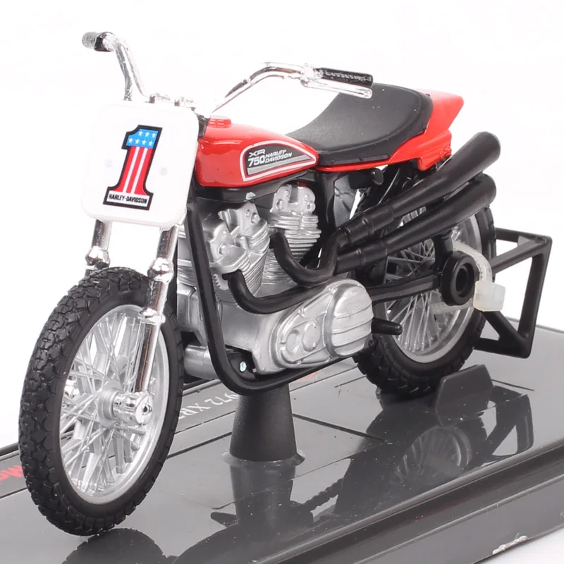 Maisto 1/18 Scale HD Vintage 1972 XR750 Flat Track Racing Motorcycle Racer #1 Diecasts & Toy Vehicles Dirt Bike Model Replicas 1 18 scale small maisto motard supermoto 690 smc r motocross rider dirt bike diecasts