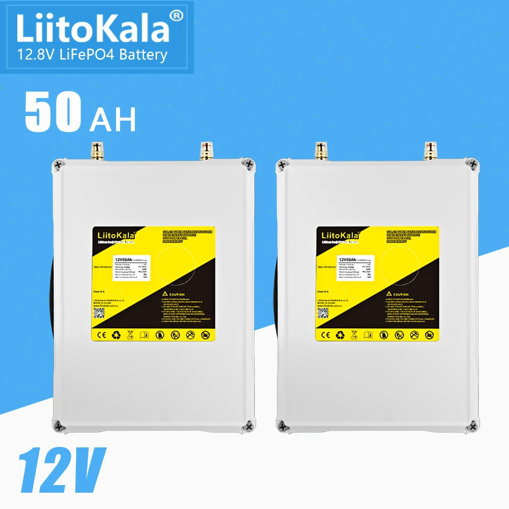 2PCS 12V 50Ah LCD LiFePO4 Battery Lithium Iron Phosphate Cells 4000 Cycles  For RV Campers Golf Cart Off-Road Off-grid Solar - AliExpress