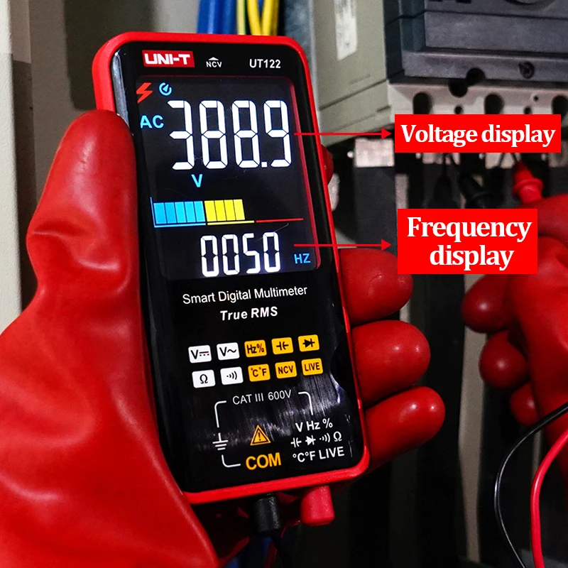 UNI-T UT121A/B UT122 Smart Digital Multimeter True RMS Voltage Frequency Dual Display NCV LIVE Auto Range 6199 Count Meter