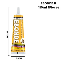 High - Strength Speaker Repair Adhesive - Multipurpose Black/Transparent Glue (15/50/80ML) (Transparent 110ML)