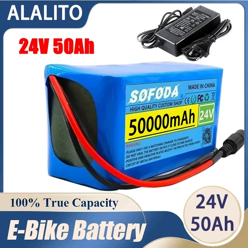 

24V 50Ah 7s3p 18650 battery lithium battery 24v 50000mAh Electric Bicycle Moped electric Lithium ion Battery pack + 2A Charger