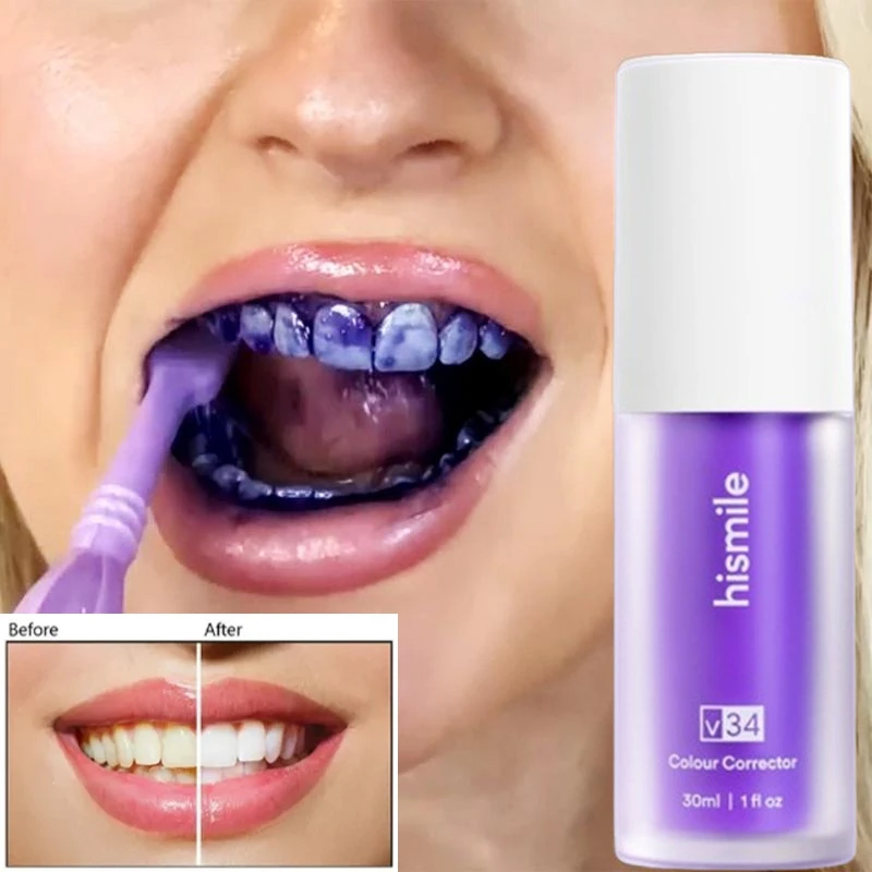 HISMILE V34 Colour Corrector Teeth Toothpaste 30ml Reduce Yellowing