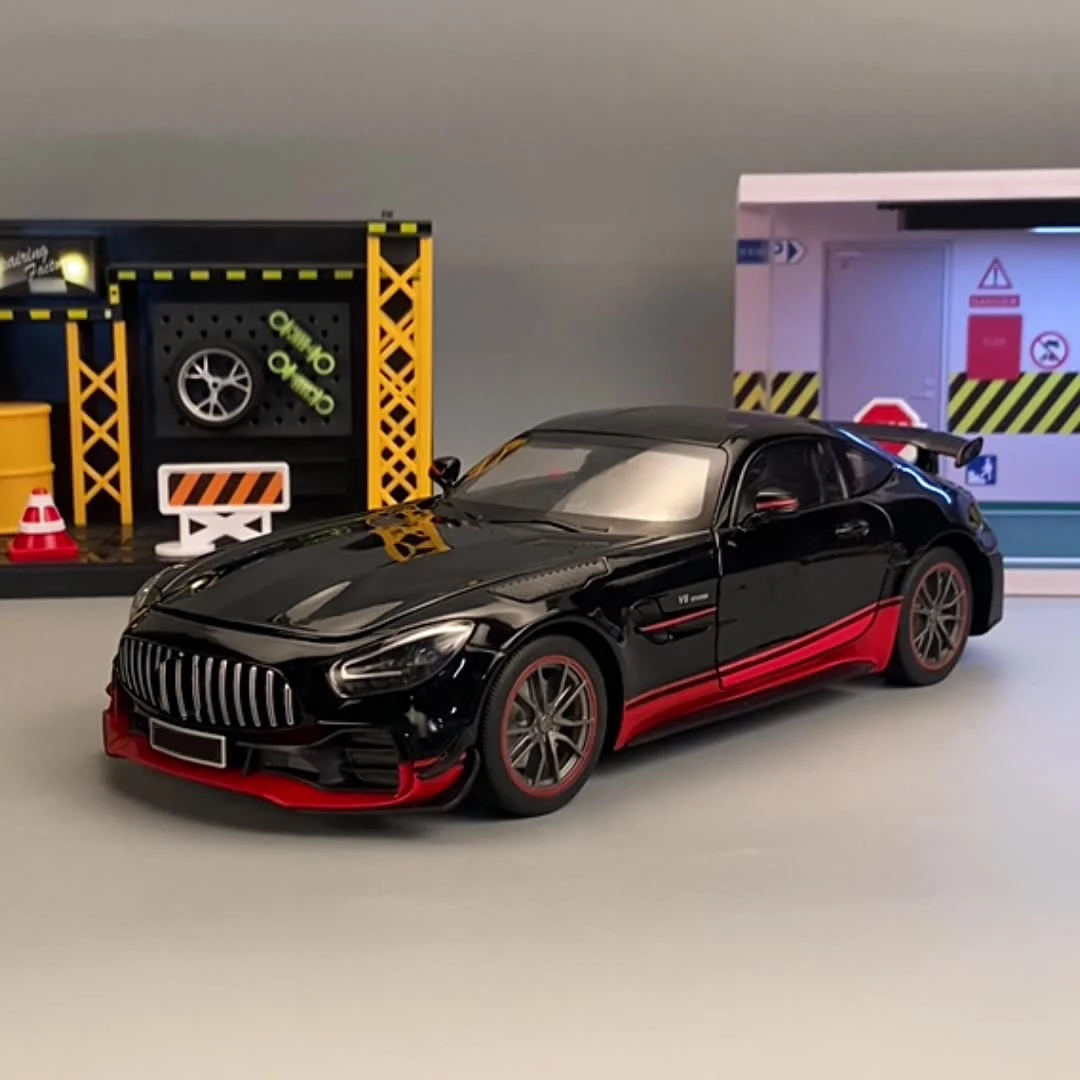 1:18 Mercedes Benz AMG GTR Alloy Metal Model Car Sound & Light Toy