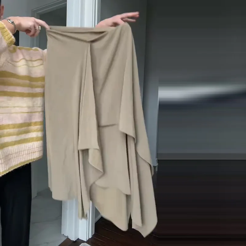 ตัวเลือกสินค้า ชุดเสื้อเชิ้ตกระโปรงไม่สมมาตร แฟชั่นฤดูร้อน-ใบไม้ร่วง