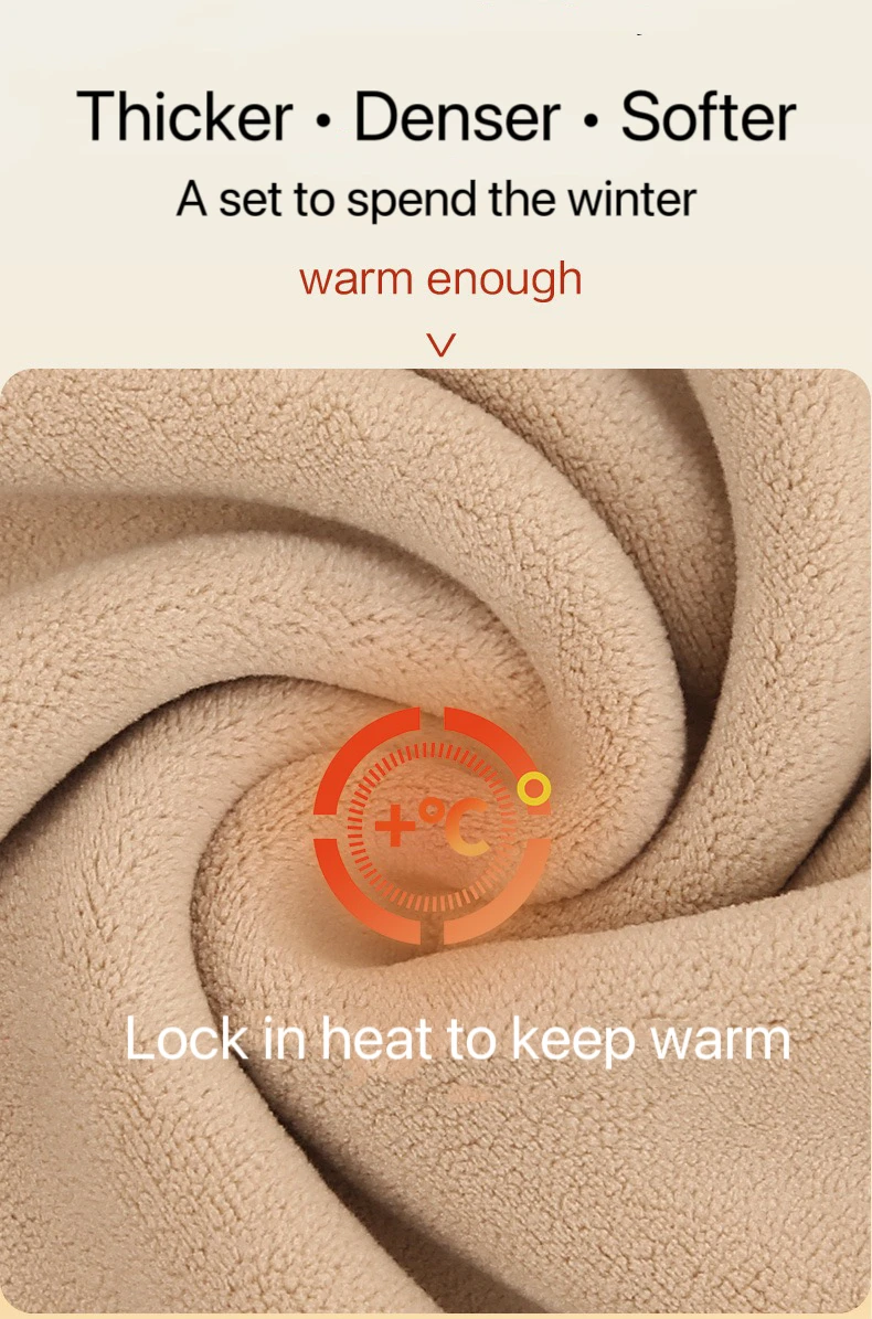 Description Picture 5 of item1Set Ultra Thick Thermal Underwear Set Women's Seamless Layer Warm Lingerie Winter Long Sleeve Bottoming Thermal Clothing Sets