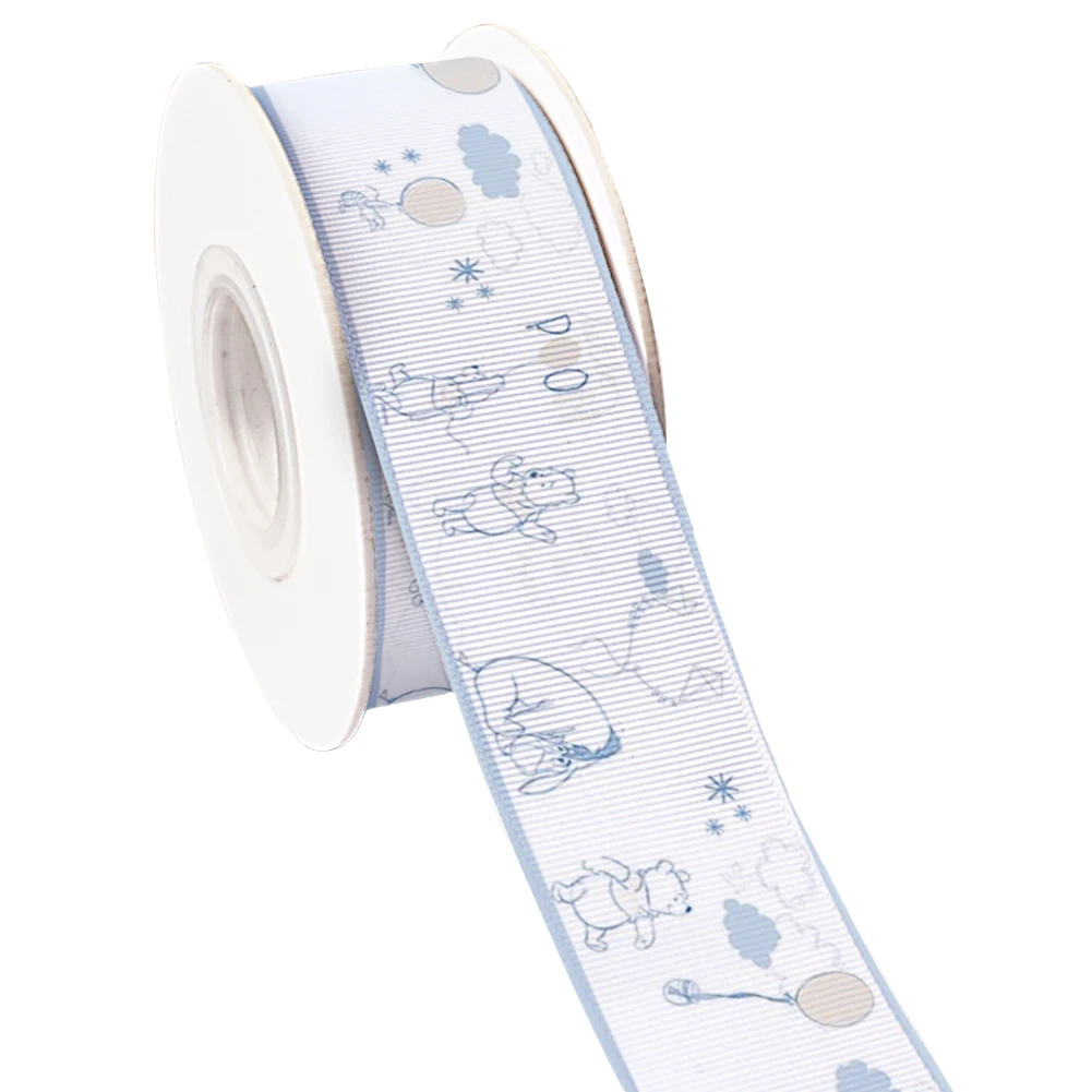 Grosgrain Ribbon Cartoon Disney Winnie Pooh 25MM 38MM 10yards Satin Ribbon For Family Party Decoration
