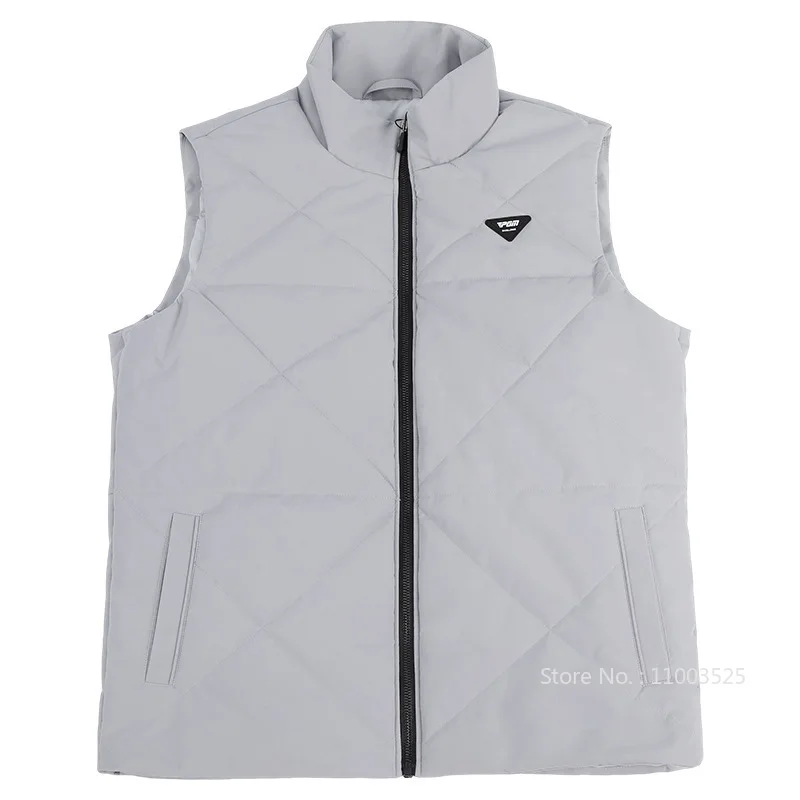 Pgm Padded Vest Men Golf Winter Autumn Outerwear Casual Warm Sleeveless Jacket Male Windproof Waistcoat Stand Collar Gilet