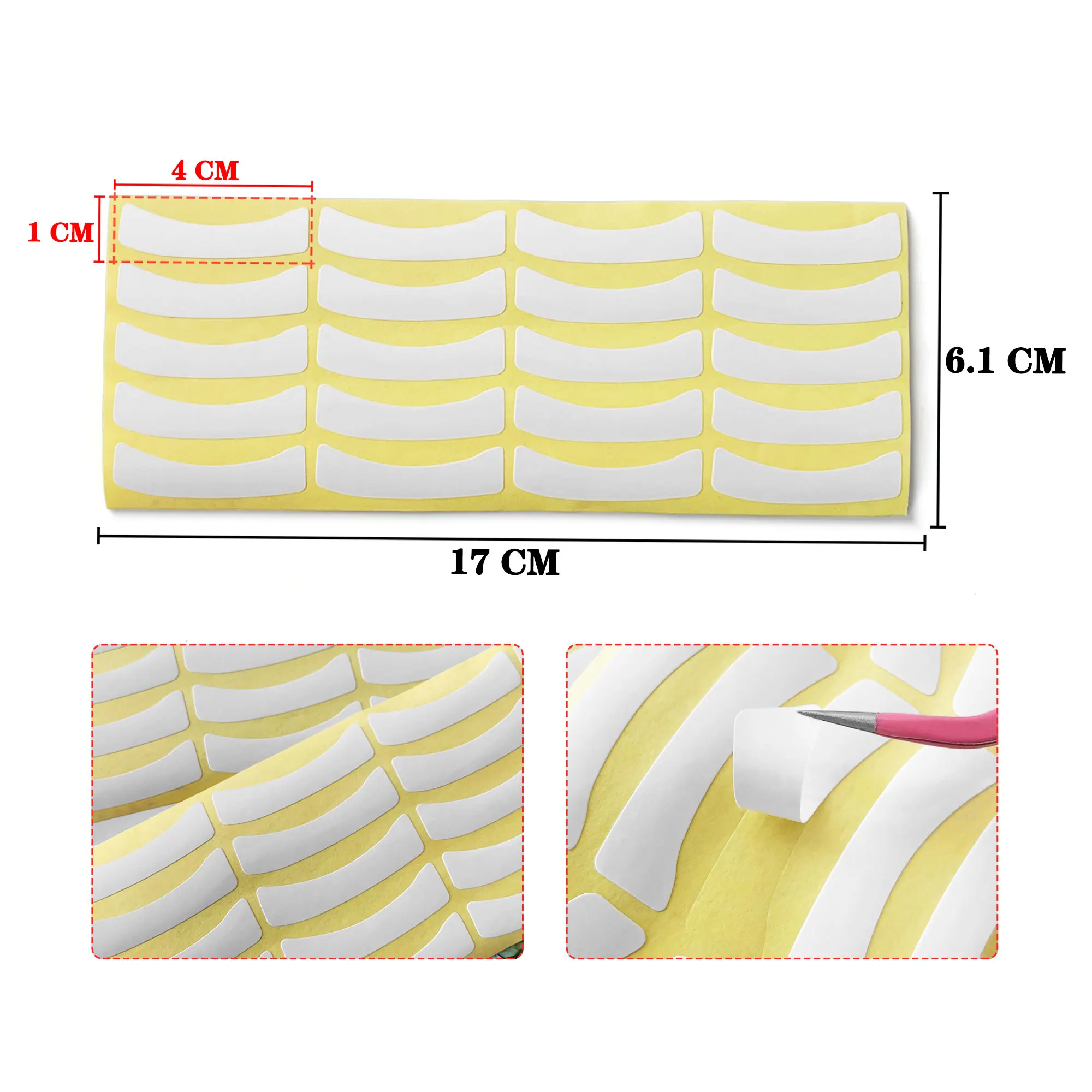 Description Picture 4 of item100/200/300Eyelash Extension Paper Patches Grafting Lash Under Eye Pad Tips Sticker Natural Eyelashes Makeup Paper Adhesive Tape