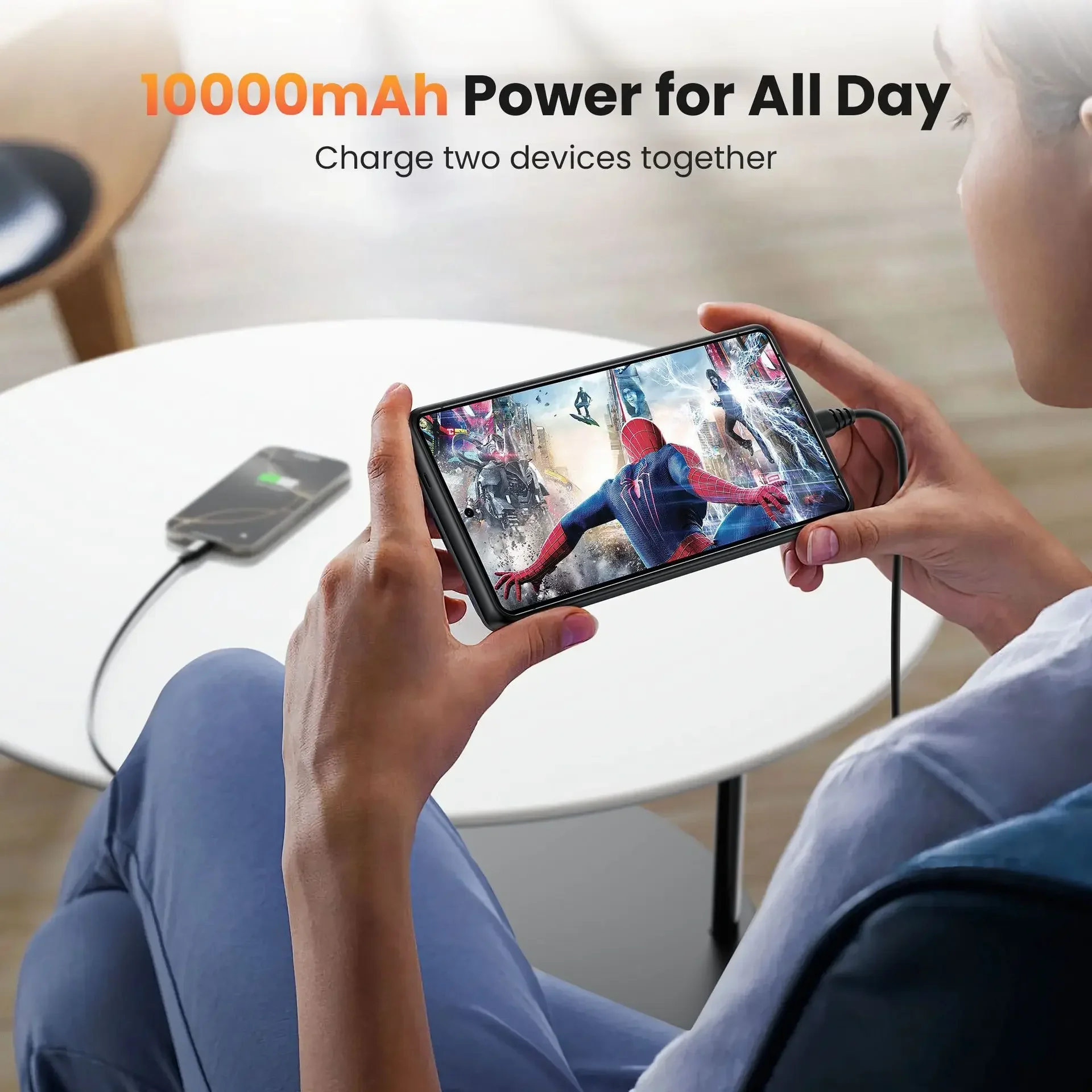 10000mAh Fashion Wireless Charging Phone Cover Power Bank for Samsung S25 Ultra S24 Plus S23 S22 PowerBank Battery Charger Case 4